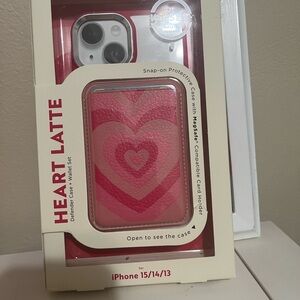 Heart Latte Pink Protective Case for iPhone
